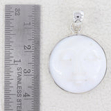 Moon face Carving Plain Pendant