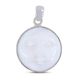 Moon face Carving Plain Pendant