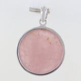 Beautiful Rose Quartz Plain Pendant 925 Sterling Silver Jewelry For Gift