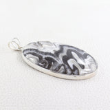 925 Sterling Silver Jewelry Natural Zebra Jasper Gemstone Pendant For Gift