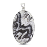 925 Sterling Silver Jewelry Natural Zebra Jasper Gemstone Pendant For Gift