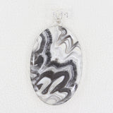 925 Sterling Silver Jewelry Natural Zebra Jasper Gemstone Pendant For Gift