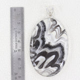 925 Sterling Silver Jewelry Natural Zebra Jasper Gemstone Pendant For Gift