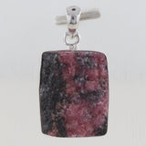 925 Sterling Silver Rhodonite Pendant