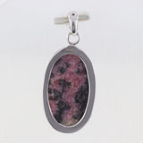 925 Sterling Silver Rhodonite Pendant