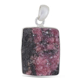 925 Sterling Silver Rhodonite Pendant