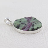 925 Sterling Silver Ruby Zoisite Pendant