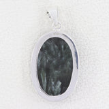 Natural Seraphinite 925 Sterling Silver Pendant