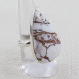 Beautiful Wild Horse Jasper Plain Ring 925 Sterling Silver