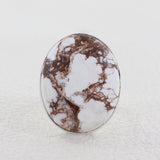 Beautiful Wild Horse Jasper Plain Ring 925 Sterling Silver