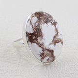 Beautiful Wild Horse Jasper Plain Ring 925 Sterling Silver