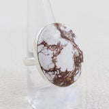 Beautiful Wild Horse Jasper Plain Ring 925 Sterling Silver