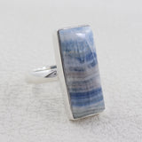 Blue Rhodochrosite 925 Sterling Silver Ring