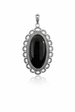 Black Onyx Pendant Sterling Silver