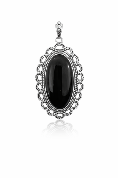 Black Onyx Pendant Sterling Silver