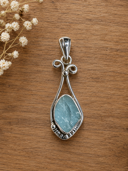 Sterling Silver Aquamarine Pendant
