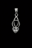 Clear Quartz Pendant Sterling Silver