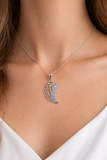 Amethyst Angel Wing Pendant Sterling Silver
