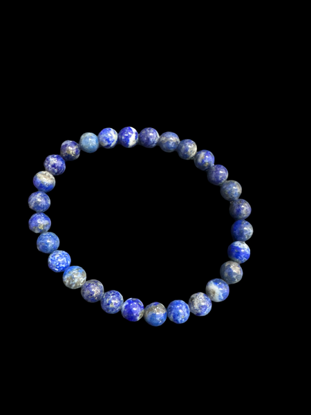 Lapis Beaded Bracelet 6mm