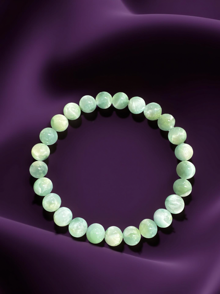 Green Angel Larimar Beaded Bracelets 8mm