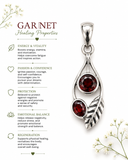 Sterling Silver Garnet Pendant