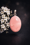 Pink Opal Pendant Sterling Silver
