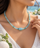 Aquamarine Beaded Necklace