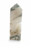 Large Moss Agate Druzy Tower