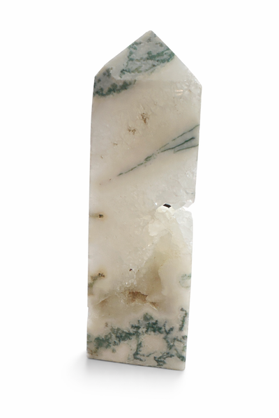Large Moss Agate Druzy Tower