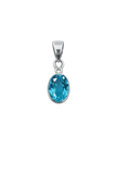 Blue Topaz Pendant Sterling Silver