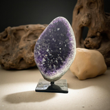 Amethyst Polished Cluster With Metal Base