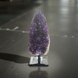 Amethyst Polished Cluster With Metal Base