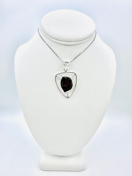 Sterling Silver Watermelon Tourmaline Pendant