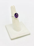 Sterling Silver Amethyst Ring Size 6