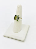 Sterling Silver Moldavite Ring Size 8