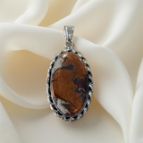 Copper Dolomite Pendant Sterling Silver