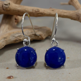 Lapis Earrings Sterling Silver