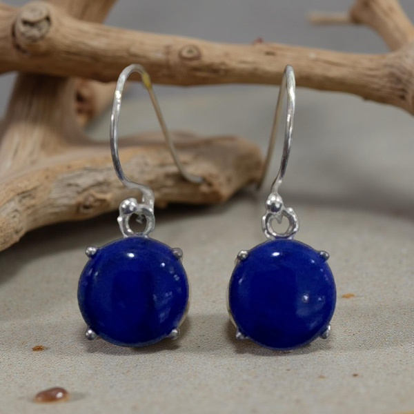 Lapis Earrings Sterling Silver