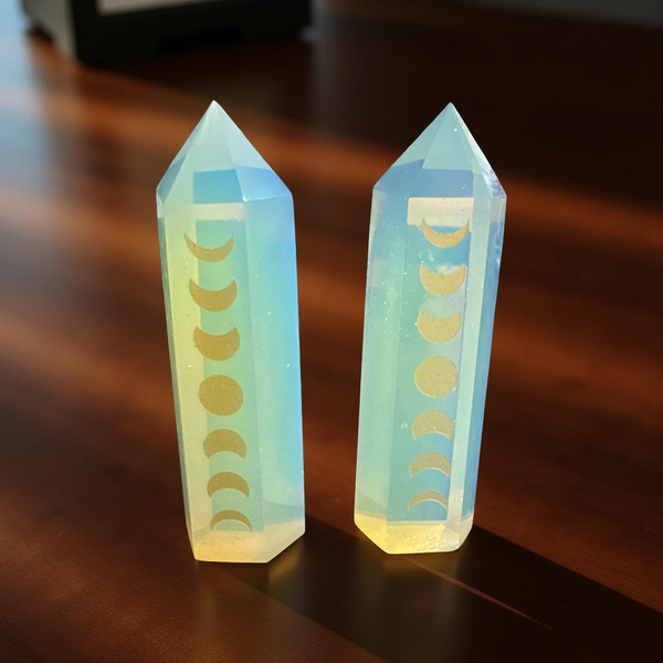 Opalite Standing Points With Moon sign