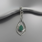 Emerald Pendant Sterling Silver