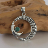 Emerald Pendant Sterling Silver