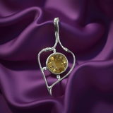 Citrine Pendant Sterling Silver