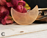 Orange Selenite Half Moon