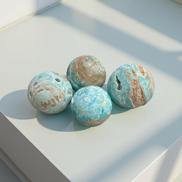 Blue Aragonite Sphere