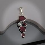 Garnet Pendant Sterling Silver