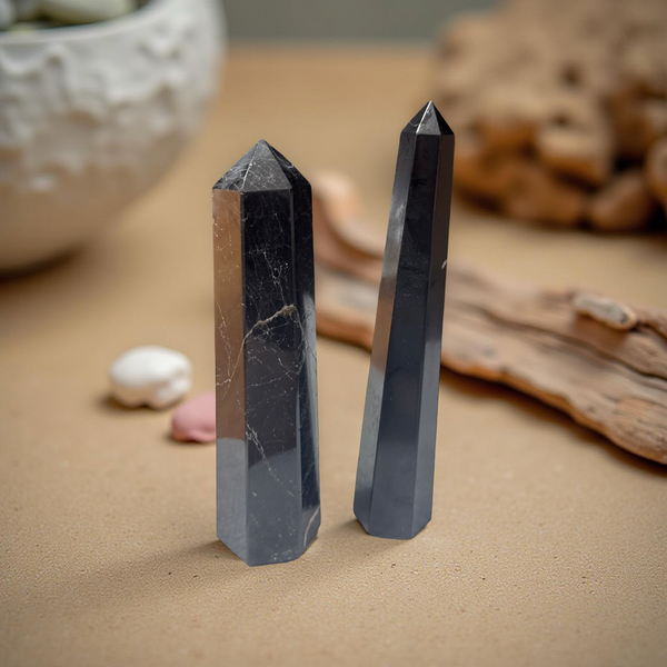 Black Tourmaline Polished Points