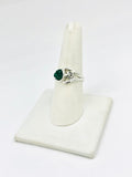 Sterling Silver Emerald Rings Size 9