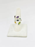 Sterling Silver Multi Stones Rings Size 9