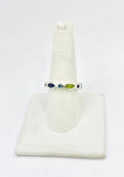 Sterling Silver Multi Stones Rings Size 9