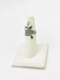 Rainbow moonstone Size 7 Rings Sterling Silver